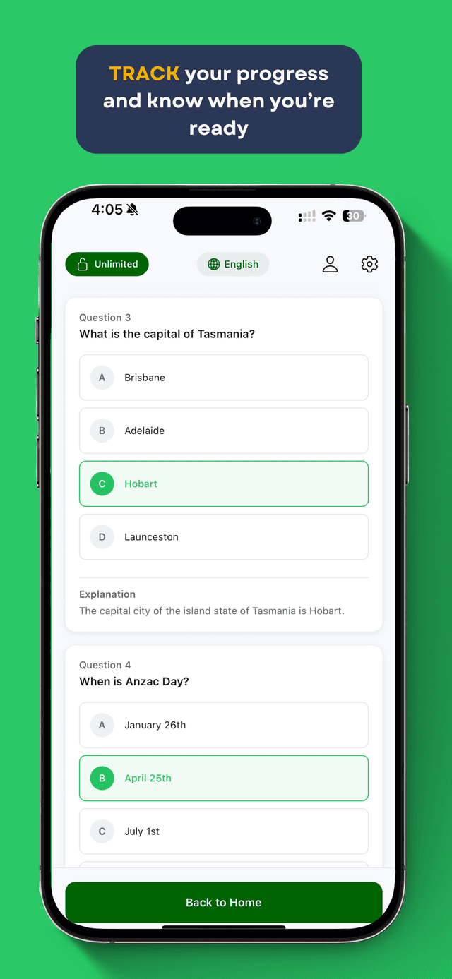 Track your progress and know when you are ready